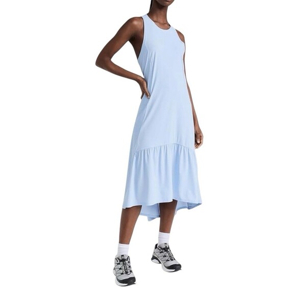 Sweaty Betty Explorer Ace Racerback Midi Dress Breeze Blue‎ Size L NWT $128 READ - Picture 2 of 15